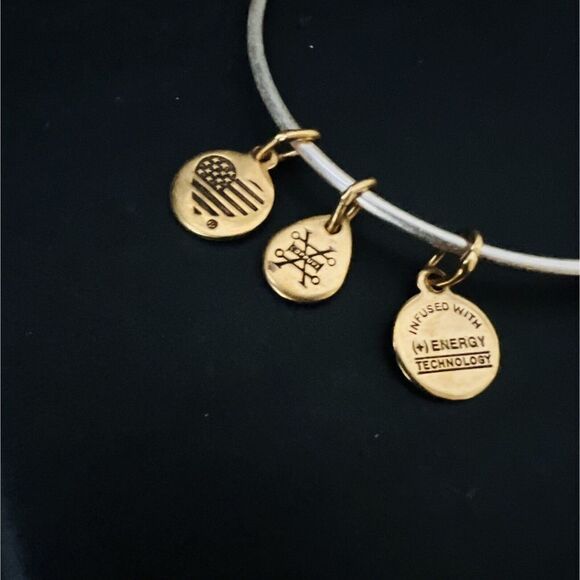 NEW Alex and Ani Libra Zodiac Charm Two Tone Gold Silver Bracelet 2017 - Picture 3 of 5